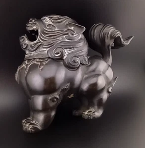 Bruciatore incenso bronzo incensiere "Shishi" vintage giapponese leone condizioni incredibili!!! - Foto 1 di 23
