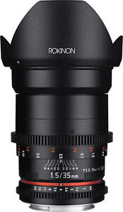 Rokinon 35mm T1.5 Full Frame Wide Angle Lens (Nikon F)