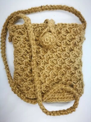 Handmade crochet bag/jute bag/tote bag/cross-body bag/shoulder bag/button bag - Image 1 of 4