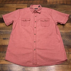 GH Bass Shirt Adult Large Red Button Up Pockets Outdoors Mens - Picture 1 of 11