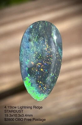 4.15 TCW Australian SEMI BLACK Light Ridge Opal, ✨STAR DUST✨ - Image 1 of 4
