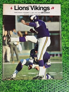 Minnesota Vikings 11/17/1968 NFL program vs Detroit Lions - Tiger Stadium - Picture 1 of 2