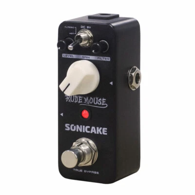 SONICAKE Rude Mouse Overdrive Distortion Fuzz Gitarre Effektpedal True Bypass