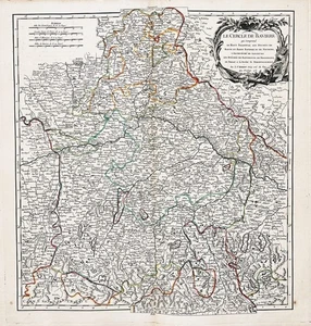 Bayern Bavaria Regensburg Passau Freisingen Karte map Vaugondy 1751 - Bild 1 von 1