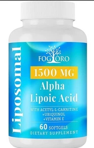 Alpha Lipoic Acid 1500 mg-Liposomal ALA Supplement for Cellular Energy Productio - Picture 1 of 4