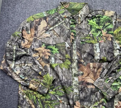 Mossy Oak Obsession NUEVO CON ETIQUETASF Abotonada Hombres XL Camuflaje Caza Ventilada Manga Enrollable Foto 1 de 4