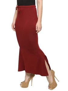 Traditional Cotton Saree Shapewear Color Maroon Size Large For Women - Picture 1 of 3
