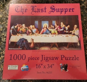 SUNSOUT The Last Supper Jigsaw Puzzle 1000 Pieces Biblical 16"x34" NEW SEALED - Picture 1 of 2