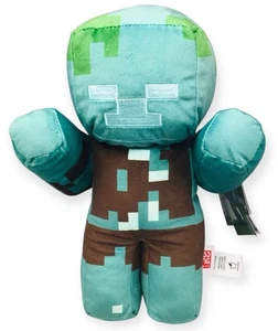 Figura de peluche Minecraft Drowned Zombie 9" 2023 Mattel - Imagen 1 de 7