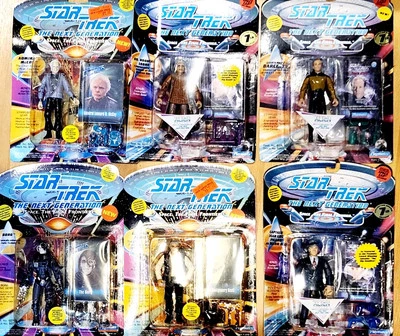 STAR TREK The Next Generation, Borg, Picard Lote De 6 De Colección Playmates 1993  Foto 1 de 4