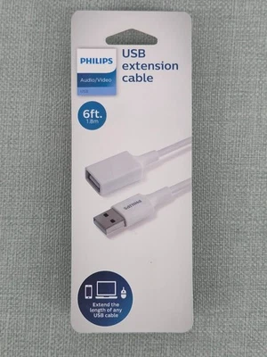 Philips 6 ft USB Extension Cable - New - Image 1 of 3