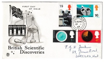 19/9/1967 UK GB FDC - British Discovery - Scientific Discoveries - Dartford CDS3 - Image 1 of 2