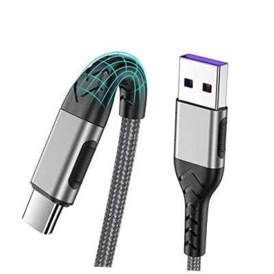  USB C Cable, Upgarded 2Pack Fast USB Type C 10ft Silver Phone and more A-C - Image 1 of 4