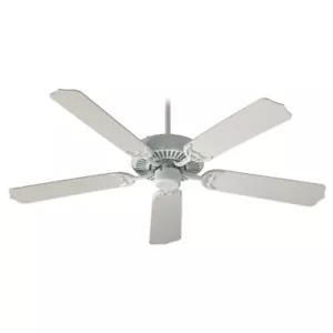 Quorum Capri Ceiling Fan 77525-6 NIB 52" 5 White Blades Indoor Traditional NEW - Picture 1 of 4