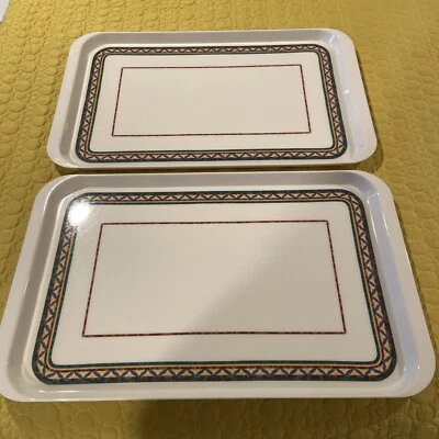 (2) Villeroy & Boch Italy Melamine "Southwestern Look trim" Serving Tray 18 5/8" - Image 1 of 4