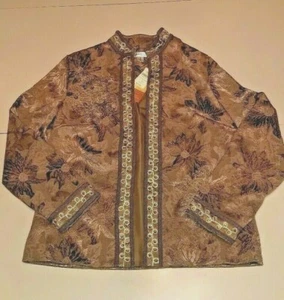 Mocha Brown Brocade Jacket with beautiful detailing original price $119.00 - Picture 1 of 5
