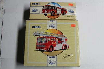 CORGI THE CARDIFF AEC LADDER & American La France FIRE VEHICLE 97385 97322 - Image 1 of 4