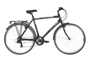 Freespirit Trekker Hybrid Herren Trekkingrad 700c Rad 18 Gang - schwarz/grau/gr