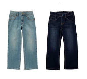 NWT Gymboree Lee Boys Classic Regular Denim Light Dark Wash Jeans Size 7 - Picture 1 of 5