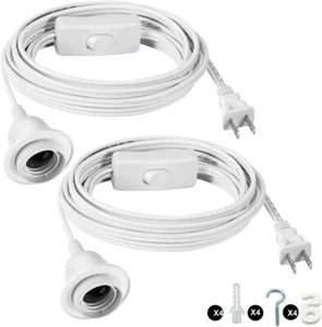 Pendant Light Cord Lamp Kit, Hanging Light Bulb Cord 15ft - Picture 1 of 6