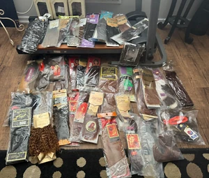 35+ Lot of Human Synthetic Kanekalon Hair Extensions Mix Styles/Lengths $300+ - Picture 1 of 15