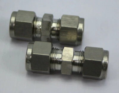 Lot Of 2 Ham-Let 762LSS3/8 Stainless Steel Straight Tube Union Fitting 3/8" New - Image 1 of 4