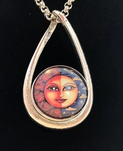 Silver Tone Sun Necklace - Picture 1 of 2