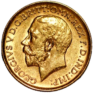 Moneda de oro Australia Sorvegein Sidnei Mint 1918 S KM#29 11488 - Imagen 1 de 3