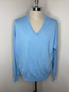 Peter Millar Kaschmirmischung Pullover Herren V-Ausschnitt Golf hellblau - Bild 1 von 5