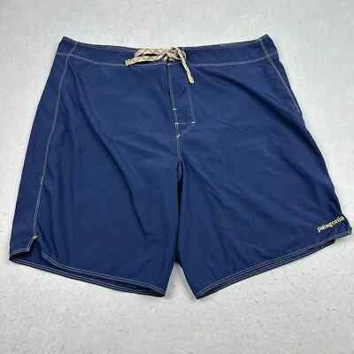 Patagonia Men's Swim Trunks Size 38 Blue Gold Unlined Elastic Drawstring Waist - Image 1 of 4