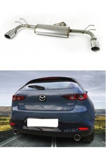 Inox Échappement Sport pour Mazda 3 Bp à Partir De Année Construction 2019 Rond - Imagen 1 de 3