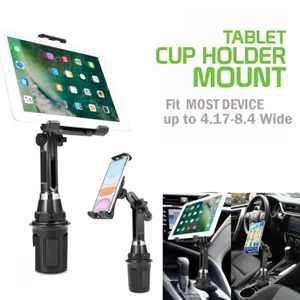 Tablet Car Cup Mount Phone Holder 360 Adjustable Cradle for Cellphone Tablets - Picture 1 of 12