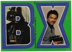 1980 pegatina Topps Empire Strikes Back S. 3 # 70 B & X Darth & Lando (ex-mt) B - Imagen 1 de 2