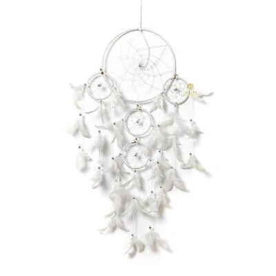 Dream catcher Metal Wall Hanging For Bedrooms, Home Decor Wall Art White Color - Image 1 of 4