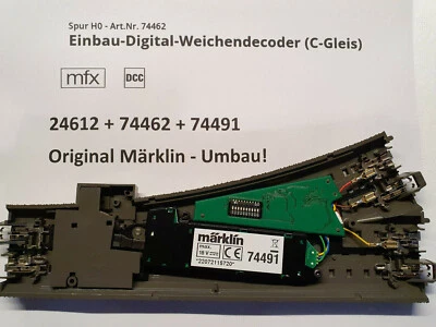 Märklin 24612 Switch Right WITH NEW DIGITAL DECODER MFX & DCC! incl drive! - Image 1 of 2