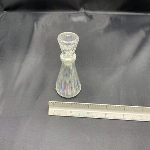 Vintage Opalescent Glass Perfume Bottle With Stopper - Picture 1 of 3