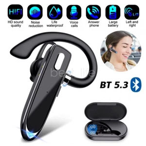Wireless Bluetooth 5.3 Earphone TWS Earpiece Noise Cancelling Driving Headset - Picture 1 of 26
