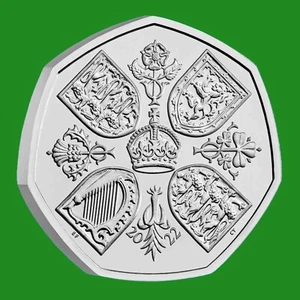 King Charles III Royal MInt 50p Fifty Pence Coin, New Design, 1st Portrait 2022 - Picture 1 of 2