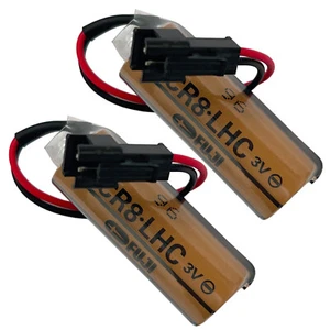 2Pcs Batteries NEW for FUJI FDK CR8.LHC 3V 2600Mah PLC Battery CR8-LHC with Plug - Picture 1 of 5