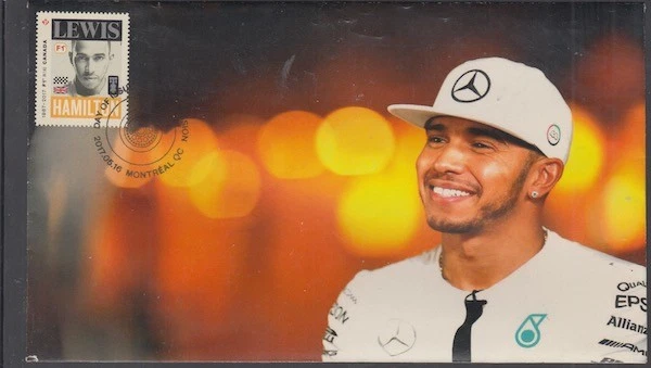 CANADA # 2997.5 - FORMULA 1 LEWIS HAMILTON  POSTAGE STAMP on SUPERB ENVELOPE #5 - Image 1 of 1