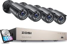 ZOSI H.265 8CH 5MP Lite DVR 1080P HD CCTV Security Camera System IR Night Vision