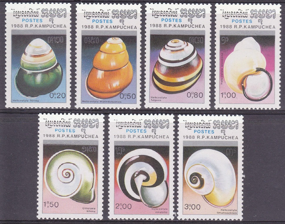 Caracoles Camboya 1988 (962-968) Foto 1 de 1