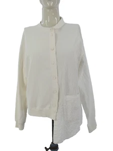 European Culture Shirt Quirky David Pepicelli Cardigan Off White Asymmetrisch S - Bild 1 von 9