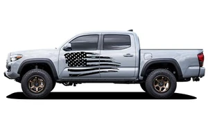 Door US flag graphics stickers decal compatible with Toyota Tacoma - Picture 1 of 15