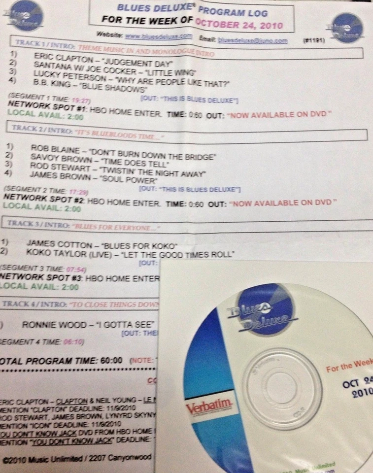 RADIO SHOW: BLUES DELUXE 10/24/10 SANTANA w/JOE COCKER, RONNIE WOOD, ROD STEWART Foto 1 de 1