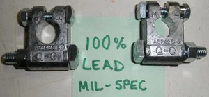 PAIR Battery Terminal Clamps Military Spec MS75004-1 MS75004-2 Made in USA - Bild 1 von 1