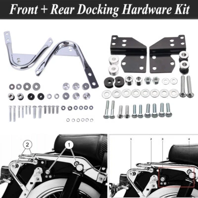 Quick Detach Sissy Bar+Tour Pack Mount Rack Docking Kit For Harley Touring 97-08 - Image 1 of 4
