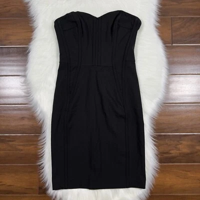 Vestido para mujer Veronica Barba talla 4 negro sin tirantes Bustier Maui Foto 1 de 4