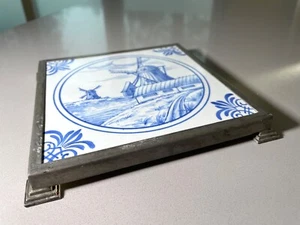 Antik Jugendstil Art Déco Untersatz für Teekanne Topf Fliese C.G. Hallberg - Bild 1 von 6