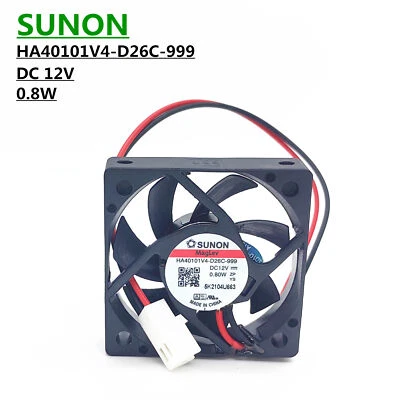 SUNON HA40101V4-D26C-999 4010 4CM DC12V 0.8W Magnetic Suspension Silent Fan - Image 1 of 4
